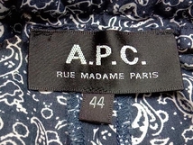 A.P.C. アーペーセー ペイズリー柄 イージーパンツ 44 ネイビー_画像3