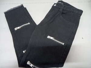 NO ID большое количество Zip черный p обтягивающие джинсы брюки 444035-808P размер 2 черный 