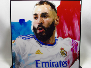 Art hand Auction [Neue Nr. 605] Pop-Art-Panel Karim Benzema Soccer, Kunstwerk, Malerei, Porträt