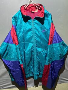 【90sヴィンテージ】NIKE トラックジャケット　銀タグ ナイロンジャケット ビンテージ