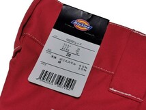 【新品】DICKIES ハーフパンツ【28/L】ウエスト81 赤/レッド◆ディッキーズ タンパン 短パン ショートパンツ 半ズボン 男性用 メンズ_画像6