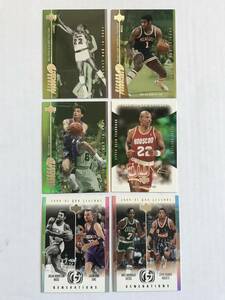 00-01 Upper Deck NBA Legends（Oscar Robertson, John Stockton, Clyde Drexler, 他）インサートカード　6枚セット