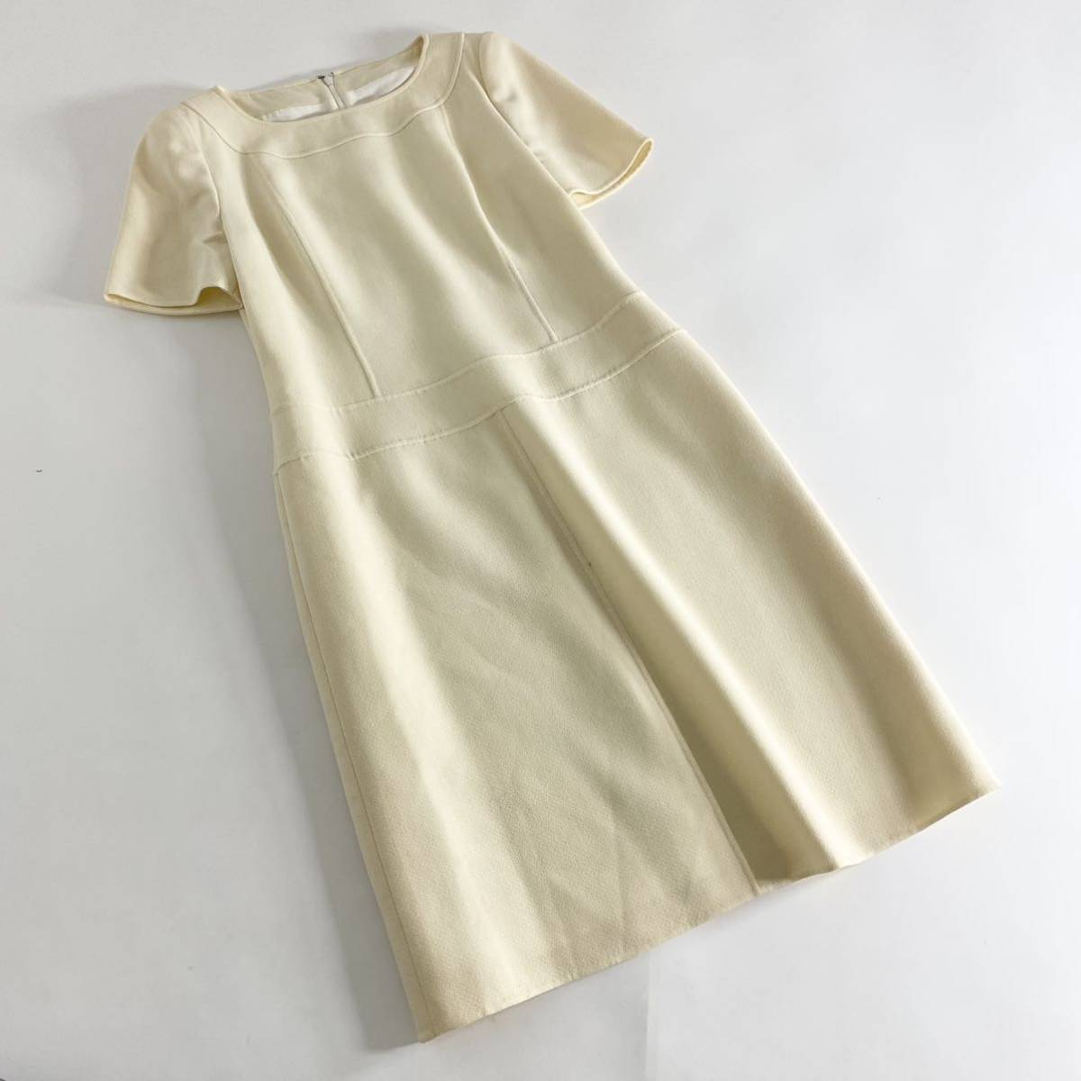 保管美品 miss ashida ミスアシダ⭐エンジ織生地フォーマルワンピース