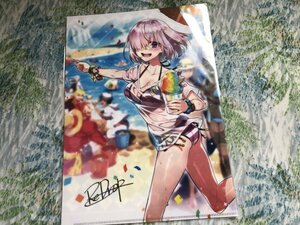 B086クリアファイル　FGO Fate Grand Order　マシュ　水着 (宮本スモーク) C94/ReDrop　メロンブックス特典