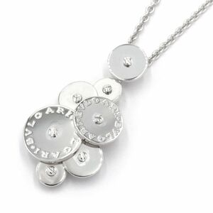  BVLGARY chiklati necklace lady's K18WG pendant white gold chain necklace jewelry used free shipping 