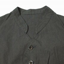 ANATOMICA アナトミカ フランス製 DOLMAN JACKET - COTTON STRIPE コットンストライプ ドルマンジャケット 1 BLACK/BEIGE ドールマン g8794_画像3