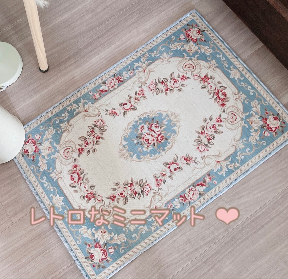 PayPayフリマ｜カイカイキキ Flower Floor Mat Pink × White Zingaro 