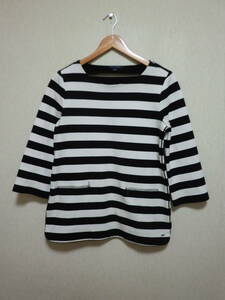 TOMMY HILFIGERトミーヒルフィガー チュニック ボーダー ネック ジップポケット レディース トップス size:S/P