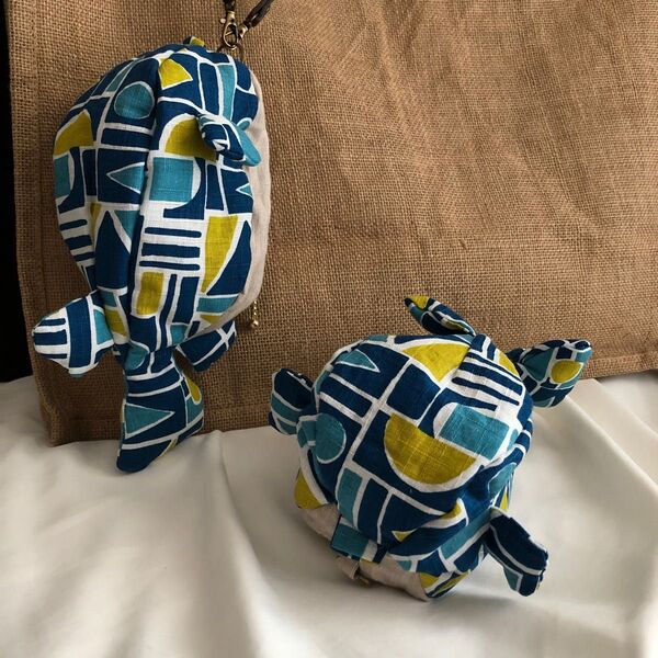 ハンドメイド ハコフグ ポーチ D缶付