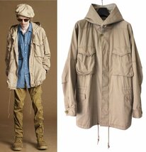 定価7.5万 19S/S nonnative HUNTER HOODED COAT C/L TWILL 1 ノンネイティブ ハンター フード コート ミリタリー パーカー_画像1