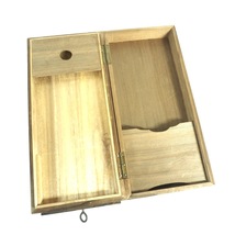 ビンテージ 書翰箋の木箱 便箋収納 和物 幅10.5cm 奥行き23.5cm 高さ9cm 高級な書翰箋が納められていた経年の味わいがある木箱です。TAK501_画像6