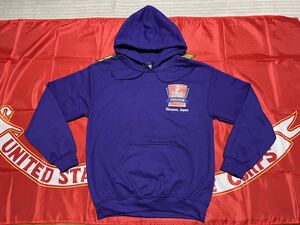 新品未使用　USMC single marine program Okinawa, Japan マスコットプリント　フーディ　GILDAN製　Sサイズ　purple