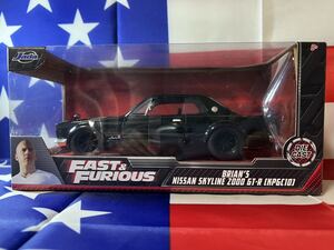 新品未開封　FAST&FURIOUS BRIAN'S NISSAN SKYLINE 2000 GT-R [KPGC10] 1/24ダイキャスト　JADA TOYS 製　BLACK