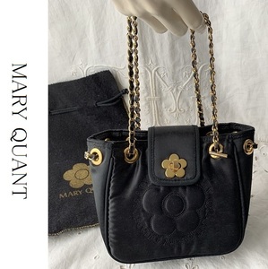  Mary Quant MARY QUANT chain bag daisy party bag black black accessory equipped 