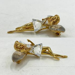 SWAROVSKI スワロフスキー ブローチ 妖精 フェアリー ゴールド アクセサリー P2826の画像4