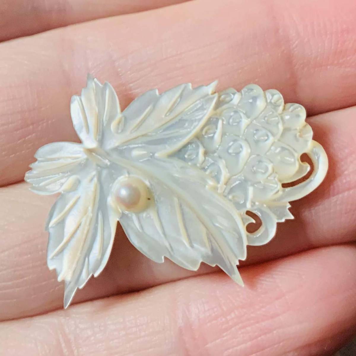 ピンク 淡水 母貝 シェル 蝶貝 華 ブローチ ペンダント 日本一掃
