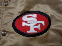 12217■90s STARTER スターター 49ERS NFL SAN FRANCISCO サンフランシスコ ナイロン ジャンパー ジャケット スタジャン サイズ M_画像8