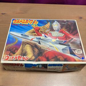 nooo van The i Mark that time thing Showa Retro old kit old Bandai Ultraman Ultra Hawk 1 number Ultra Seven + Gomora plastic model 