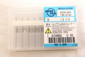 ■ゆうパケット対応！希少即決！未開封品！UNION TOOL SX 1.8x10 10PCS 超硬ドリル？ ユニオンツール 電子回路 基板 切削