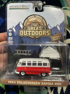 GREENLIGHT THE GREAT OUTDOORS 1 1964 VOLKSWAGEN SAMBA BUS グリーンライト フォルクスワーゲン バス アウトドア キャンパー キャンプ