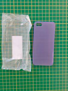 【処分品】iPhoneケース ソフト TPU セミクリアカラー マット加工のサラサラタイプ iphone 5/5s/SE用 パープル TH504-PU-5