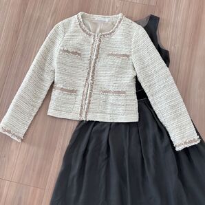 【お値下げ】入学式 七五三 お宮参り ママ ワンピース ノーカラージャケット