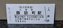 B 【即決】名鉄入場券 諏訪町170円券 0676_画像1