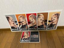 浜崎あゆみ BOSS 缶コーヒー ステッカー 看板 レア 貴重 新品未使用_画像1