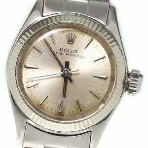 ☆訳あり★保証書付き【ROLEX】ロレックス オイスターパーペチュアル Cal.1130 WGベゼル 6619 自動巻き レディース_692879【ev20】