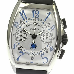 ☆良品【FRANCK MULLER】フランクミュラー トノーカーベックス マリナー クロノグラフ デイト 7080CCAT 自動巻き メンズ【ev10】