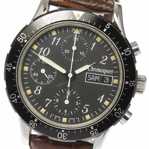 【CHRONOSPORT】クロノシュポルト クロノグラフ デイデイト cal.7750 自動巻き メンズ