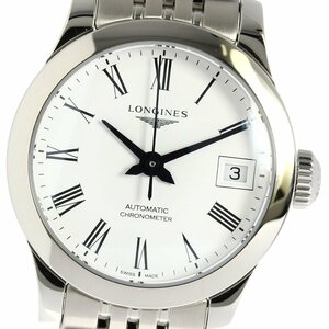 ☆美品★箱・保証書付き【LONGINES】ロンジン レコード デイト L2.320.4.11.6 自動巻き レディース【ev20】