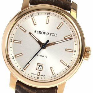 ☆未使用品★箱・保証書付き【AEROWATCH】アエロウォッチ ルネッサンス デイト A 60937 RO13 自動巻き メンズ【ev20】