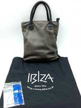 ☆IBIZA トートバッグ MADE IN JAPAN グレー系☆イビサ 手持ちカバン 日本製 い2510_画像1