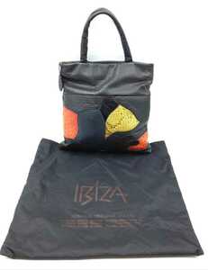 ☆IBIZA レザー パッチワーク トートバッグ MADE IN JAPAN☆ イビサ 日本製 い7555