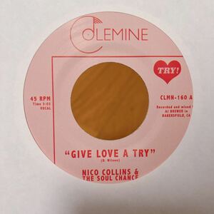 【新品 未聴品】 NICO COLLINS & THE SOUL CHANCE / GIVE LOVE A TRY 7inch EP Little Tempo