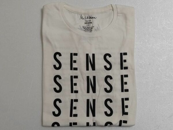 【送料無料】未使用 Mr.Children Tour 2011 SENSE Tシャツ ホワイト XSサイズ 白 ツアーグッズ ミスチル 桜井和寿 即決