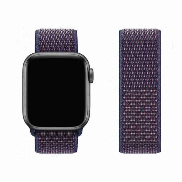 Apple Watch スポーツ ループ 42/44/45/49mm 軽量通気性 Blueberry Purple