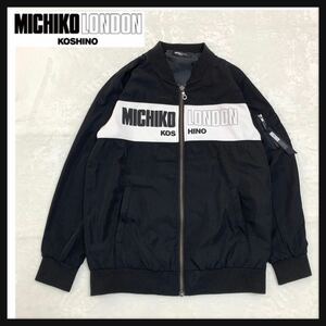 [ rare ]MICHIKO LONDON Michiko London Koshino Michiko nylon jacket MA-1 big Logo XL