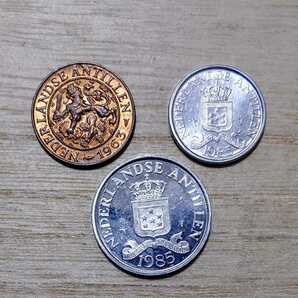 オランダ領アンティル 硬貨 3枚 約5gの画像1