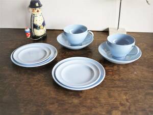 スポード SPODE ブルーセット8ピース UK 英国ヴィンテージ ティーセット COPELAND LATE イギリス ティセット 英国陶磁器アンティーク 