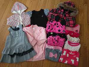  girl 14 pieces set 80cm~95cm Kids clothes old clothes One-piece BEBE BUZZFUZZ etc. 