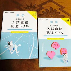 進研ゼミ中学講座中2 数学 入試直結記述力ドリルVOL1&VOL2