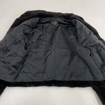 【七福】fk1134 Etude ハーフコート デザインコート ミンクコート ブラックミンク シェアードミンク 貂皮 mink身丈 約 50cm_画像7