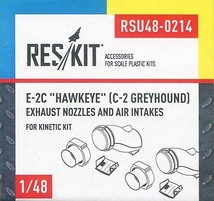 レスキット RSKU48-0214 1/48 E-2C/C-2 インテーク ＆ エグゾースト セット (キネティック用)_画像1