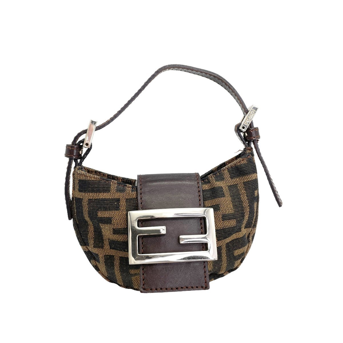 FENDI ミニマンマバケット クロワッサン ズッカ柄 アクセサリーバッグ