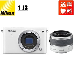 ニコン Nikon J3 ホワイトボディ 10-30mm ホワイト レンズセット ミラーレス一眼 カメラ 中古