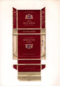 古い タバコ 煙草 ラベル パッケージ OLD SPLENDOR オールド・スプレンダー 日本専売公社 1枚 台紙に貼り付け