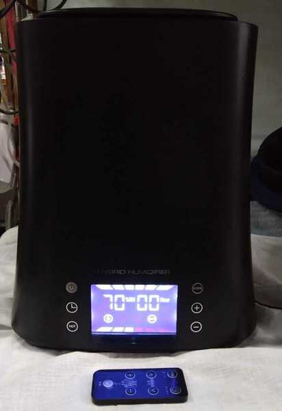 美品！JET STEAM ハイパワー＆加熱除菌ハイブリット式加湿器 DMS-079-BK 2021年製/HYBRID HUMIDIFIER ジェットスチーム/通電確認済み　