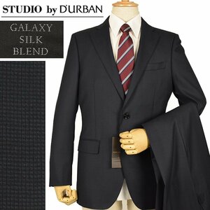 *STUDIO by D'URBAN Studio bai Durban * autumn winter GALAXY SILK BLEND silk . micro check pattern wool suit dark blue /AB5